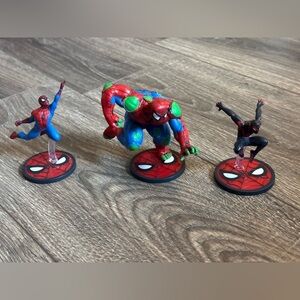 Disney Marvel Spider-Man Spider-Hulk 3.5” PVC Figure Loose Ornament Set Of 3